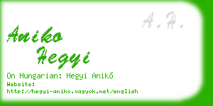 aniko hegyi business card